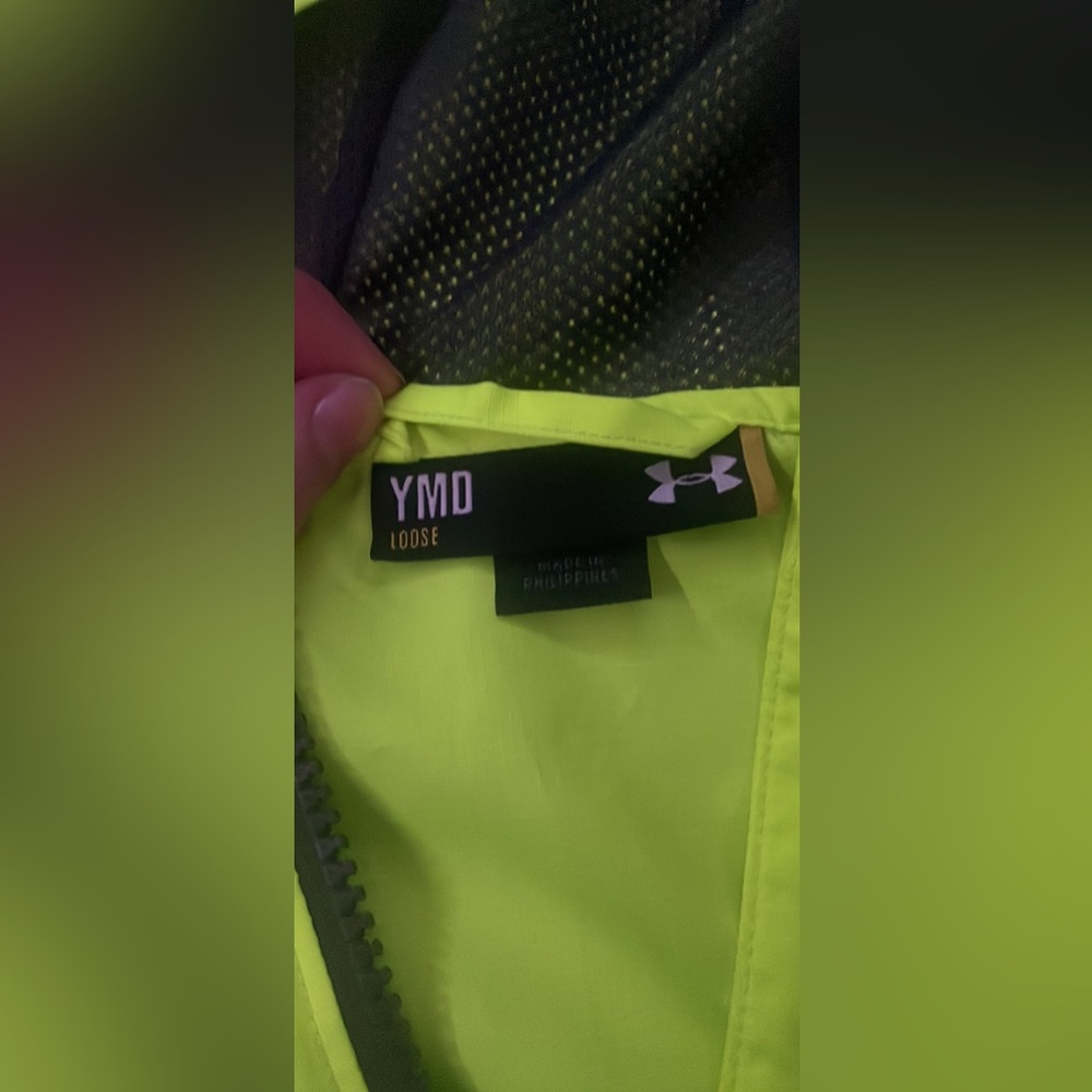 neon green boys zip up